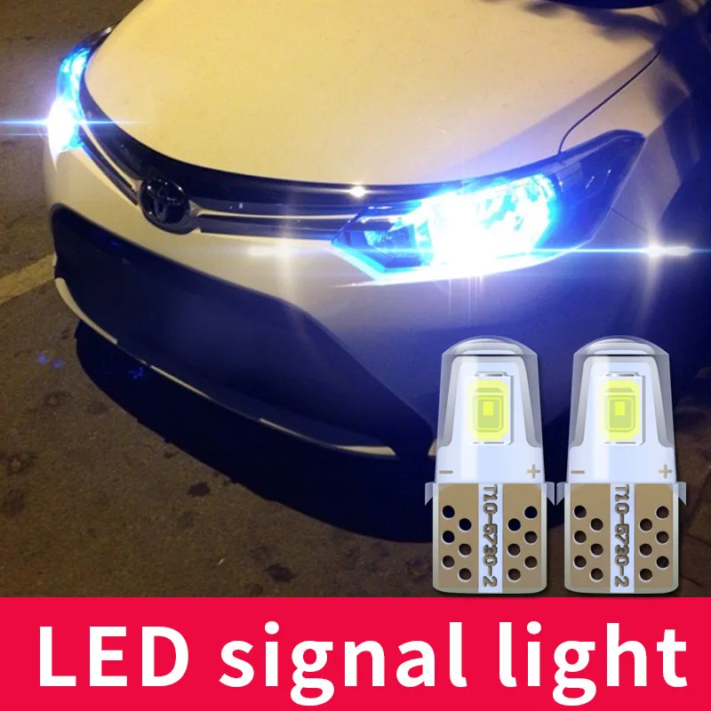 

500Pcs wholesale T10 5730 2SMD Led W5W 192 168 Clearance light Wedge Side lamp Parking Silica Bright Universal led bulb WTS Led