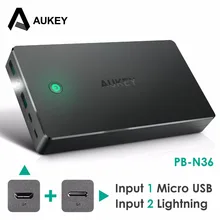 AUKEY Banque Dual Power USB 20000 mah Externe Portable Batterie Universal Mobile Chargeur Station De Recharge pour Xiaomi Meizu Téléphone