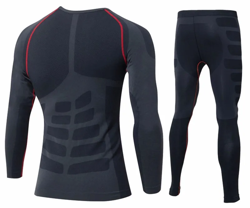 long underwear Winter Thermal Underwear Sets Men Quick Dry O-Neck Stretch Men's Thermo Underwear Male Warm Thermo Long Johns Set men's thermal pants