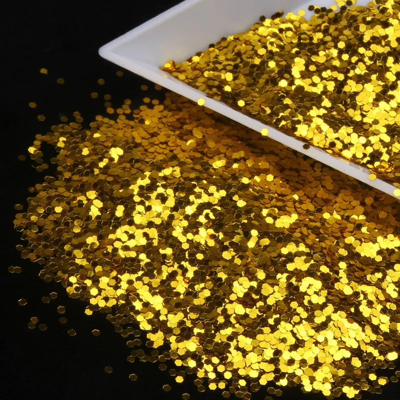 Elessical 10g/bag Holographic Hexagon Design Nail Glitter Spangles Thin Sequins DIY Acrylic Powder Sand For Nails Art Decoration