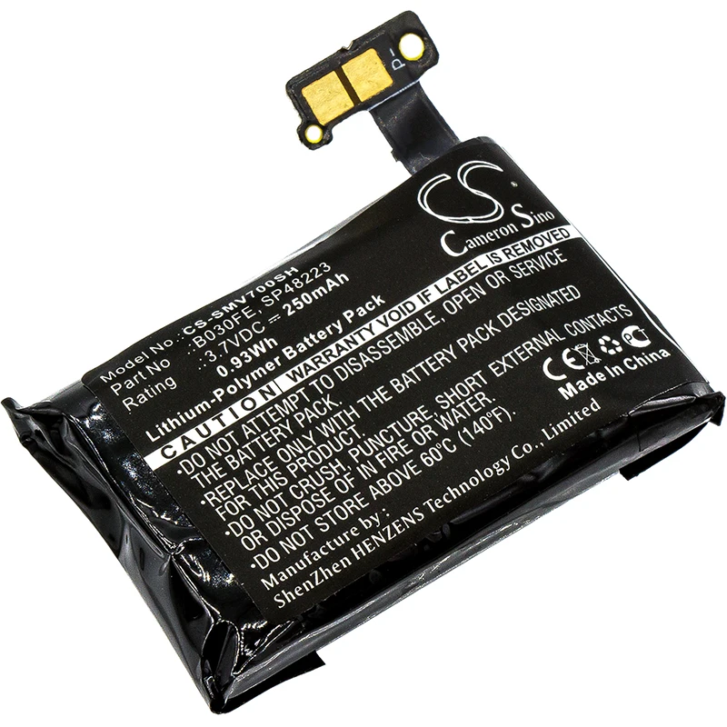 Cameron sino 250 mAh Батарея samsung B030FE GH43-03992A SP48223 для samsung Шестерни 1 SM-V700