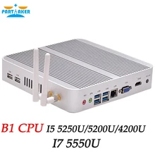 Причастником безвентиляторный Мини-ПК Системы Core i5 4200u Haswell Дизайн 1.6 ГГц HDMI Ultra HD 4 К 300 м Wi-Fi