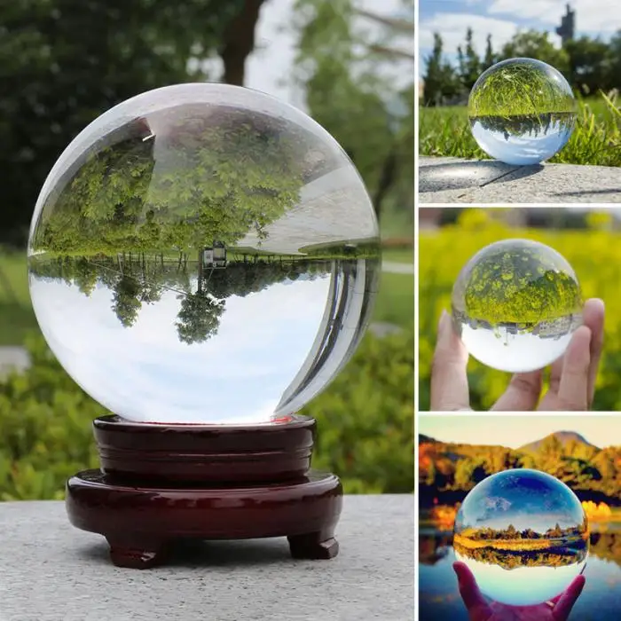 Прозрачный хрустальный шар гадалка мистический кварцевый шар реквизит для фотографий Настольный Декор HG99