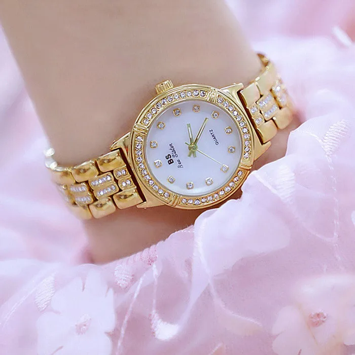 Новые женские золотые часы, женские часы известного бренда, женские наручные часы, женские часы, водонепроницаемые кварцевые часы - Цвет: gold