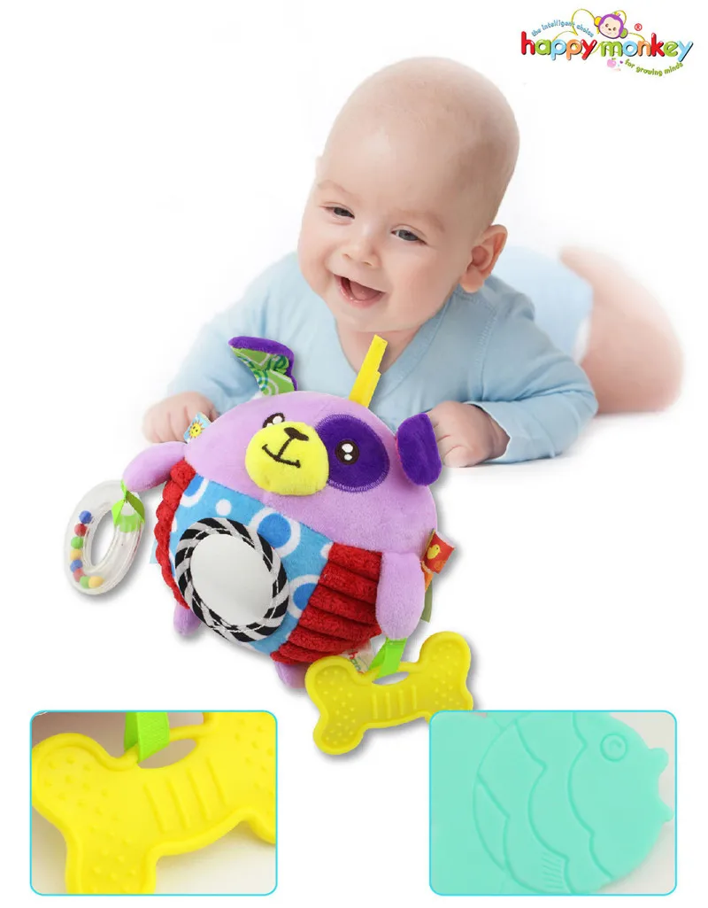 5 типов ребенка прорезыватель-погремушка детская кроватка подвесные игрушки новорожденных животных Мягкие Плюшевые Игрушки Коляска