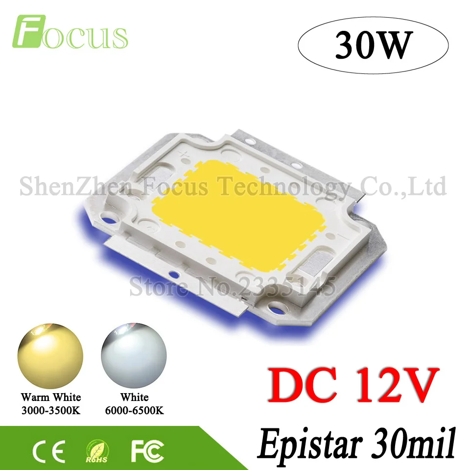 DC 12V Floodlight 1W 3W 5W 10W 20W 30W 50W 100W LED Chip Warm White For