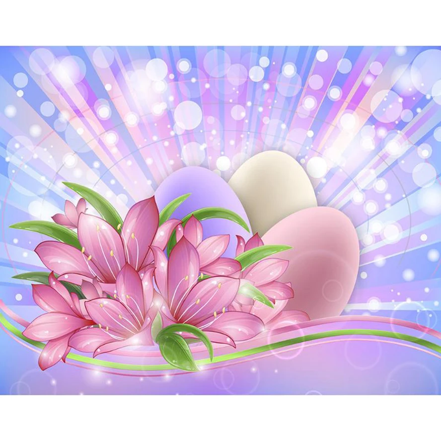 

Needlework Diamond Painting Sweet flower & egg Landscape Diamond Embroidery All Drill Rhinestone Mosaic Picture handcraft AS853