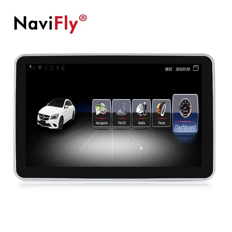 Top Navifly Android Quad core 9inch touch screen Car multimedia player for Benz G Class W461 2012-2015 with gps navigator BT 4G wifi 2