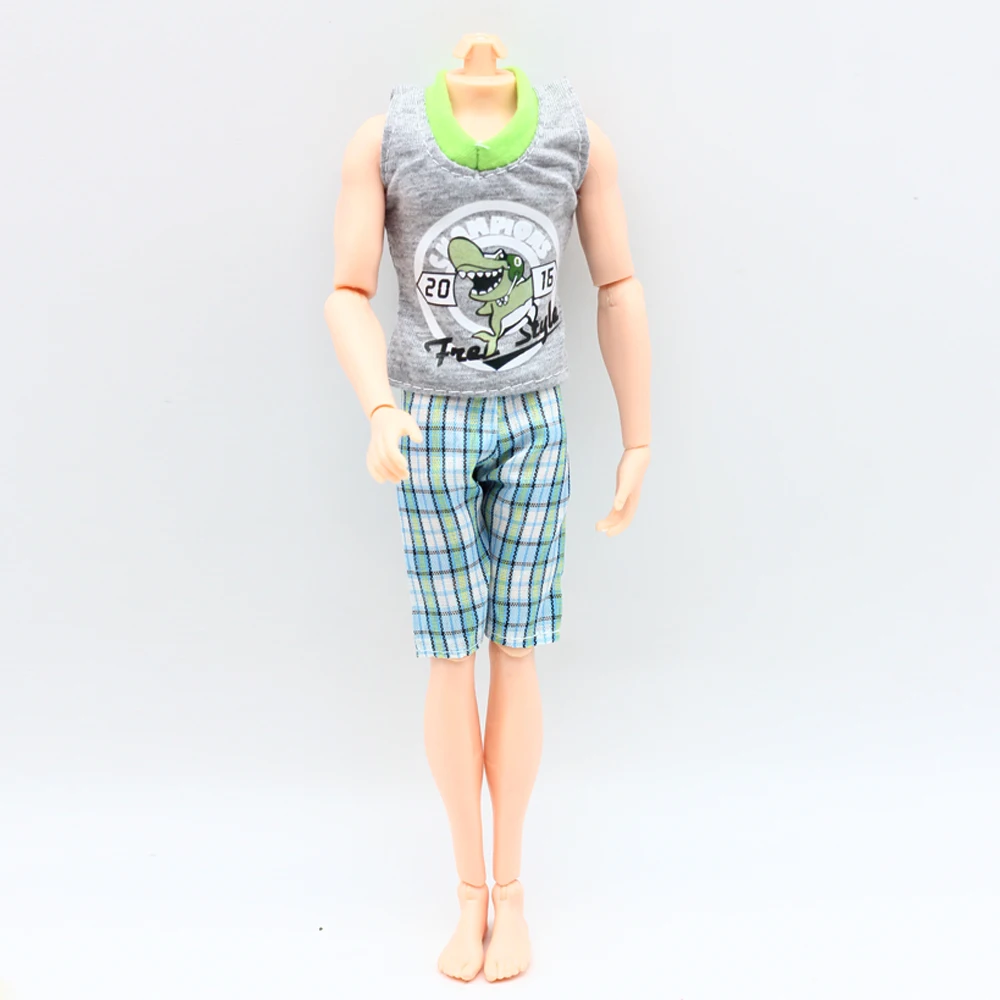 

1pcs Prince Ken Doll Clothes Fashion Suit Cool Outfit For Barbie Boy KEN Doll Birthday Presents gift eg036