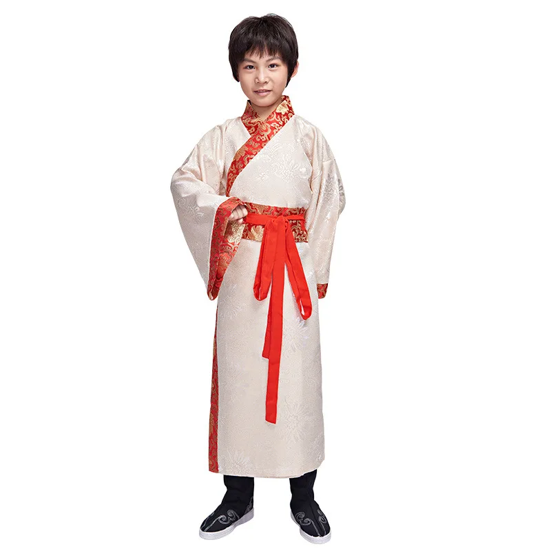 

Floral Cosplay Clothes Chinese National Baby Boys Photo Studio Costume Ancient Scholar Robe Gown Children Performance Clothing