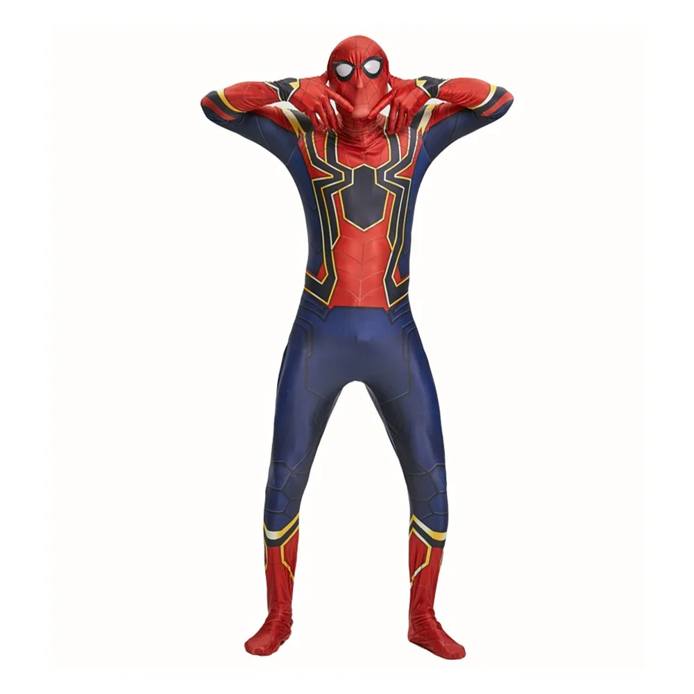 VEVEFHUANG/Детский костюм для костюмированной вечеринки с суперпауком, героем, Мстителями, войной бесконечности, Zentai, железным Пауком, супергероем, боди, Комбинезоны