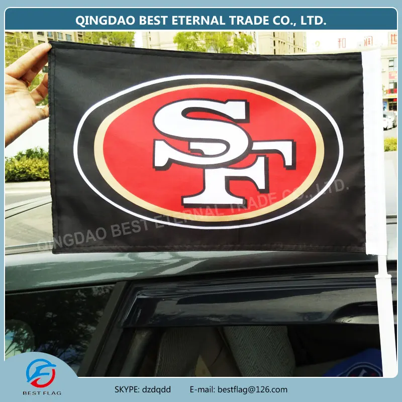 BEST FLAG NFL SF 49er Double sided 12x18 inches car flagin Flags
