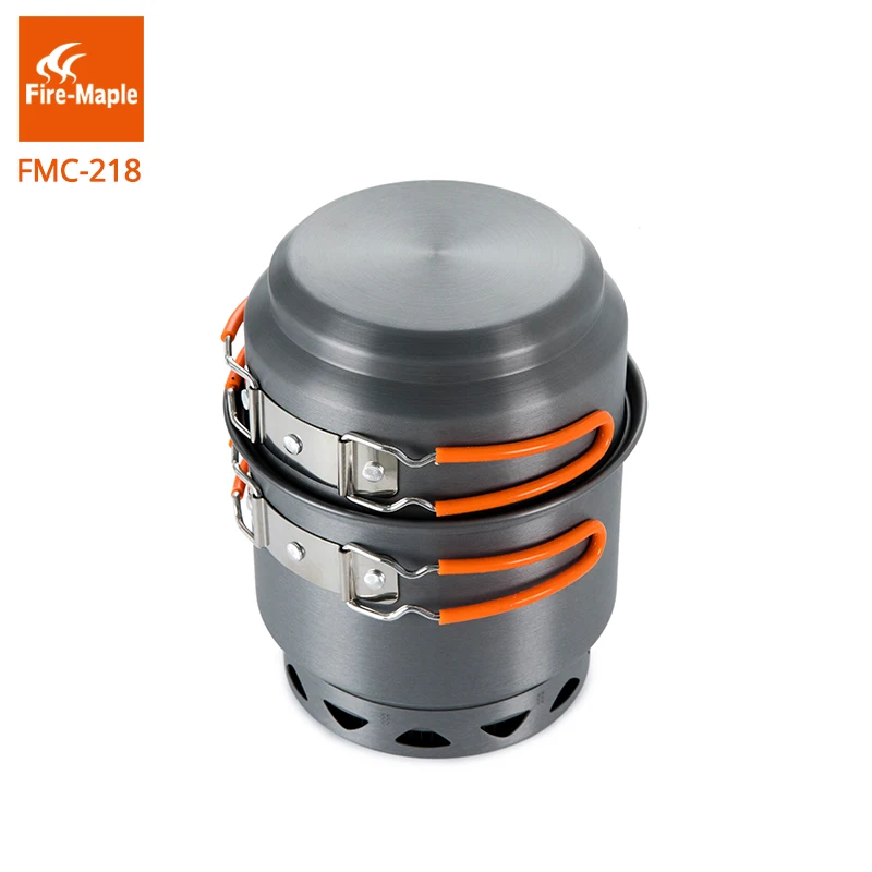 

Fire Maple Pots Set Outdoor Camping Foldable Heat Exchanger Cooking Cookware Aluminum Alloy for 2-3 Persons FMC-218