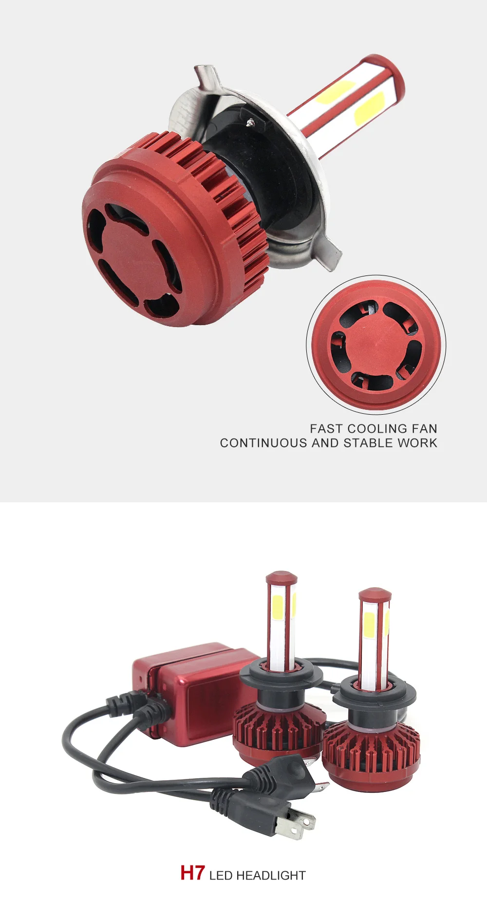 ANBLUB H4 светодиодный H7 H11 9005 9006 COB Светодиодный фар автомобиля лампы 110 W 12 V 24 V 4 стороны супер яркий авто фары лампы 6000 K