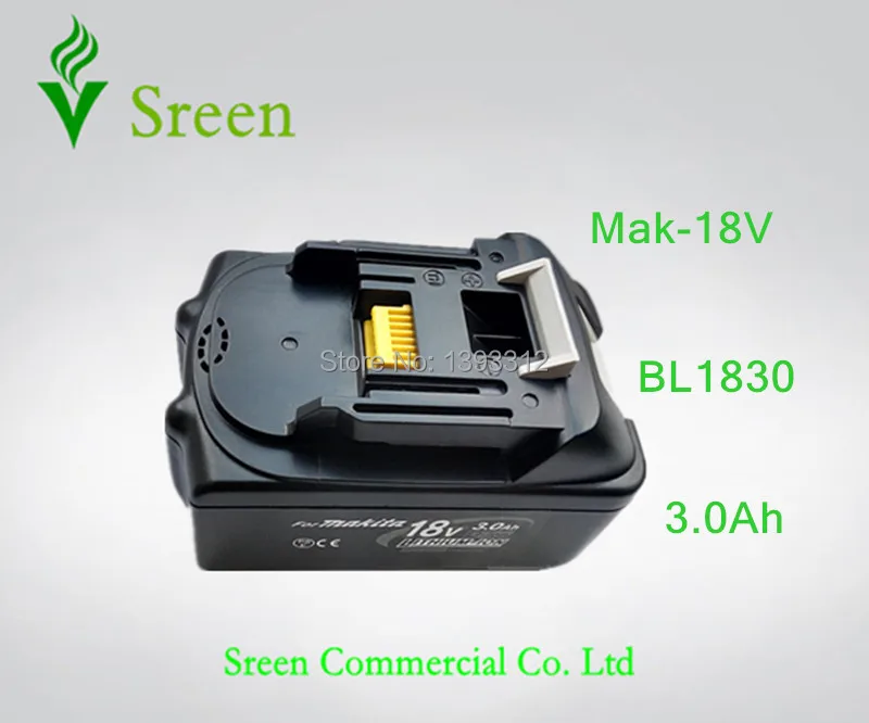 

New Lithium Ion 3000mAh Replacement Rechargeable Power Tool Battery for Makita 18V BL1830 LXT400 194205-3 BL1815 Batteries Packs