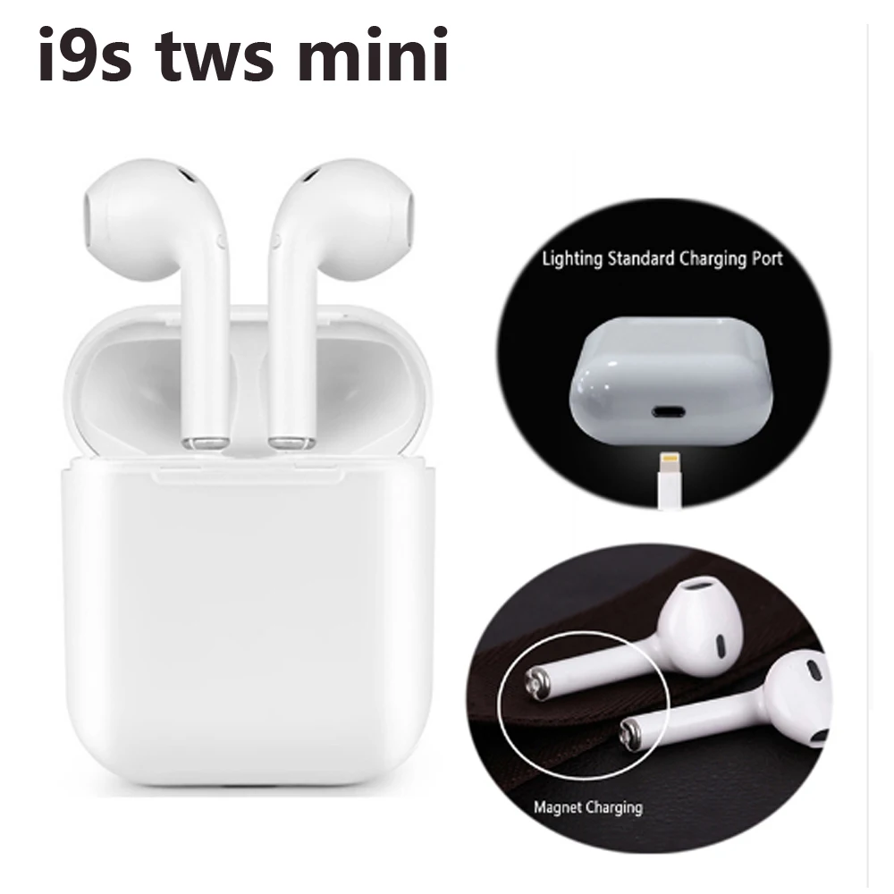 

Original Factory best price i9s TWS Mini Bluetooth Wireless Earphone Headset With Charger Box for all cellphone