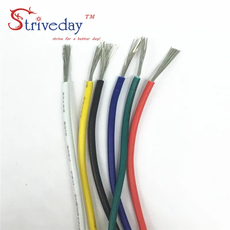 18 20 22 24 26 28AWG(6 цветов микс многожильный провод комплект) Электрическая линия кабель провода авиакомпания Медь PCB провода DIY
