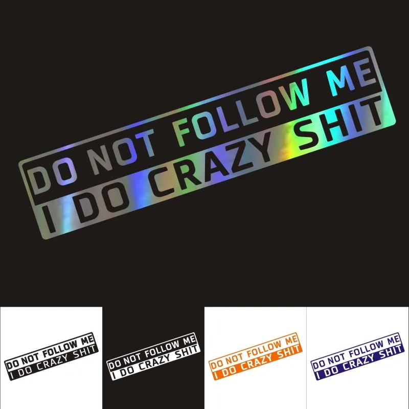 

Car Sticker 15*3CM 3D Sticker Do Not Follow Me Car Motorcycles Decoration Reflective Car Styling Custom Sticker