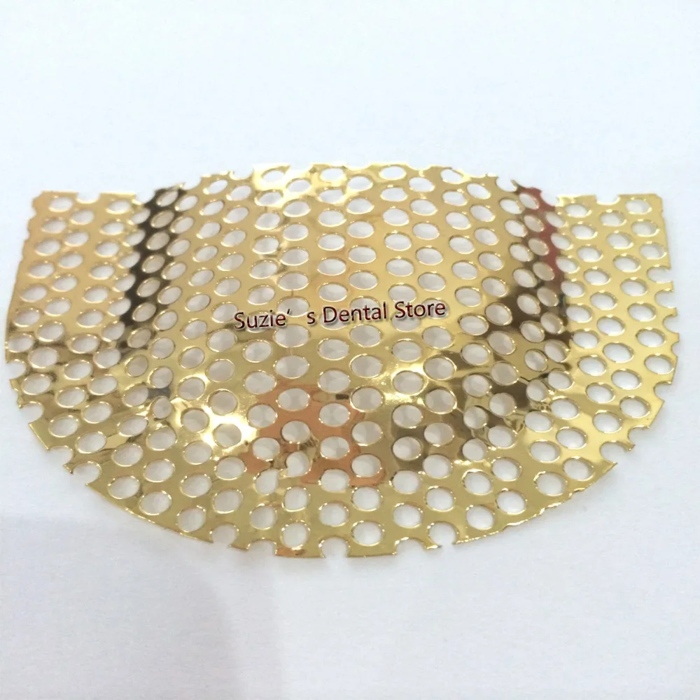 

40PCS ONLY UPPER Dental Lab Golden Stainless Steel Net Reinforcement Mesh For Acrylic Partial Full Denture Palatal Retention