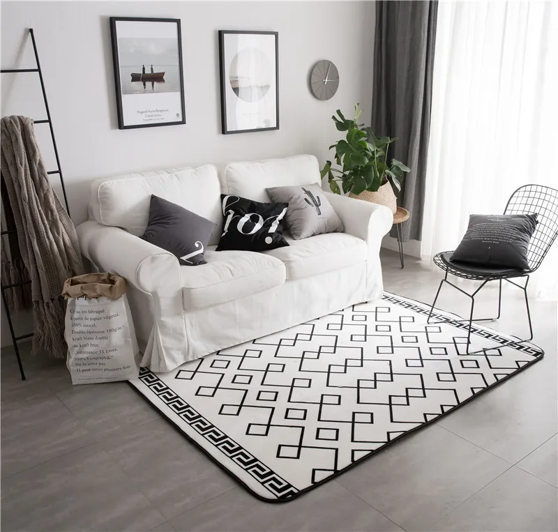 Большой размер 150*195 см ковер модный коврик и ковер для дома гостиной Бархатная поверхность спальни ковер замша ковер мягкий напольный коврик