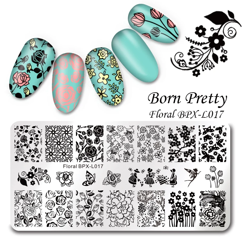 BORN PRETTY 1 шт. 12*6 см пластина для штамповки ногтей для празднования Дня Святого Валентина маникюрные трафареты для дизайна ногтей шаблон инструмент BPX-L014