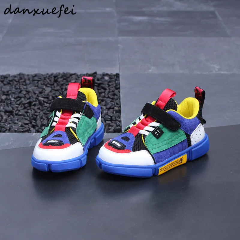 

Children Shoes For Girls Flat Running Kids Sneakers Boys Breathable Mesh Tennis Sneakers Soft Leather comfort Sport Shoes 2018