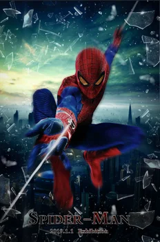 

5x7ft Spiderman Super hero Spider Man Broken Glass Custom Photo Studio Background Backdrop Vinyl 220cm x 150cm