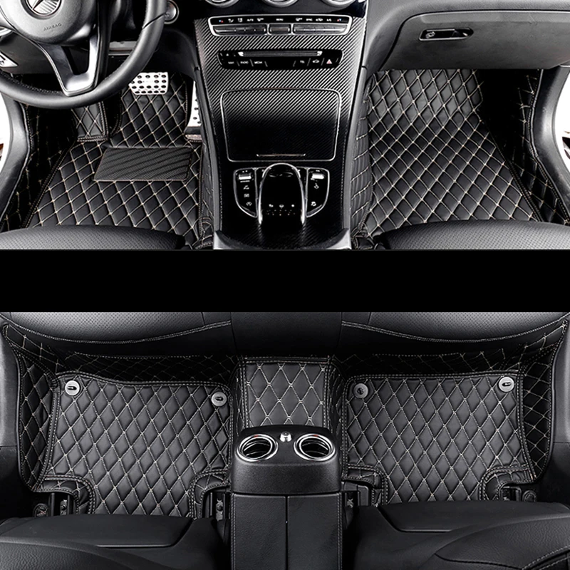 

lsrtw2017 for SsangYong Korando SsangYong New Actyon 2010-2017 actyon sport leather car floor mats rug carpet 2016 2015 2014