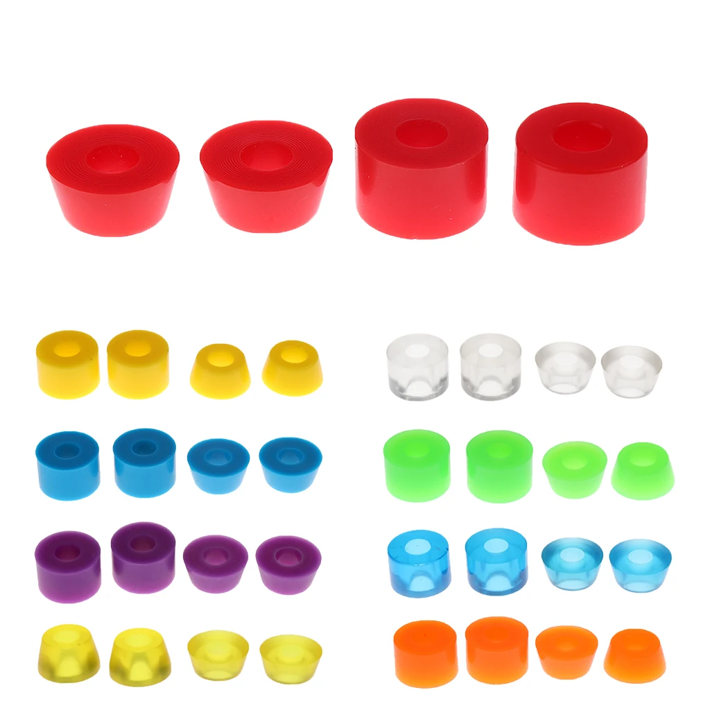 2 Pairs Replacement Bushings 90A Longboard Skateboard Truck Kit for 2 Trucks
