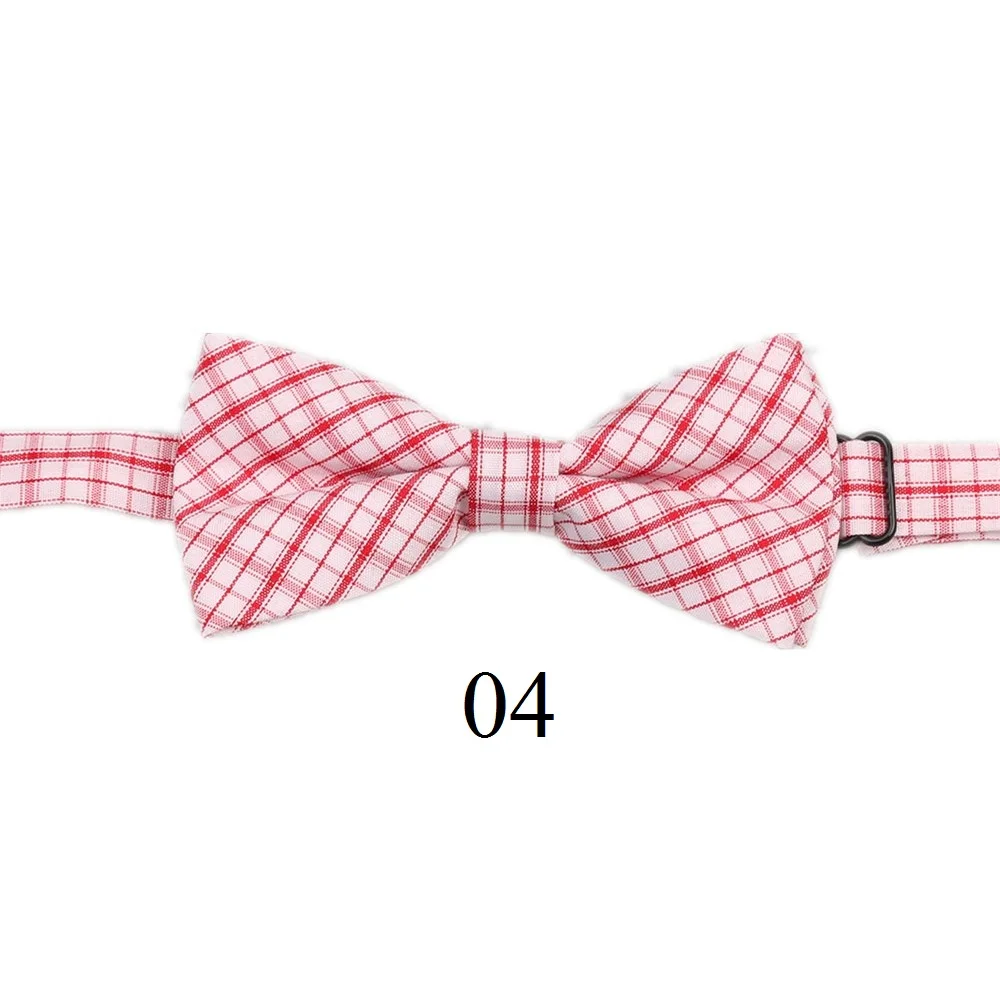 HOOYI/детские галстуки-бабочки из хлопка в клетку; Детские вечерние галстуки-бабочки; подарок; маленький размер - Цвет: 04
