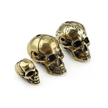 3 шт./лот EDC DIY медный нож Сова бусины кулон винтажный цвет белый латунный Череп Бусы на веревочке