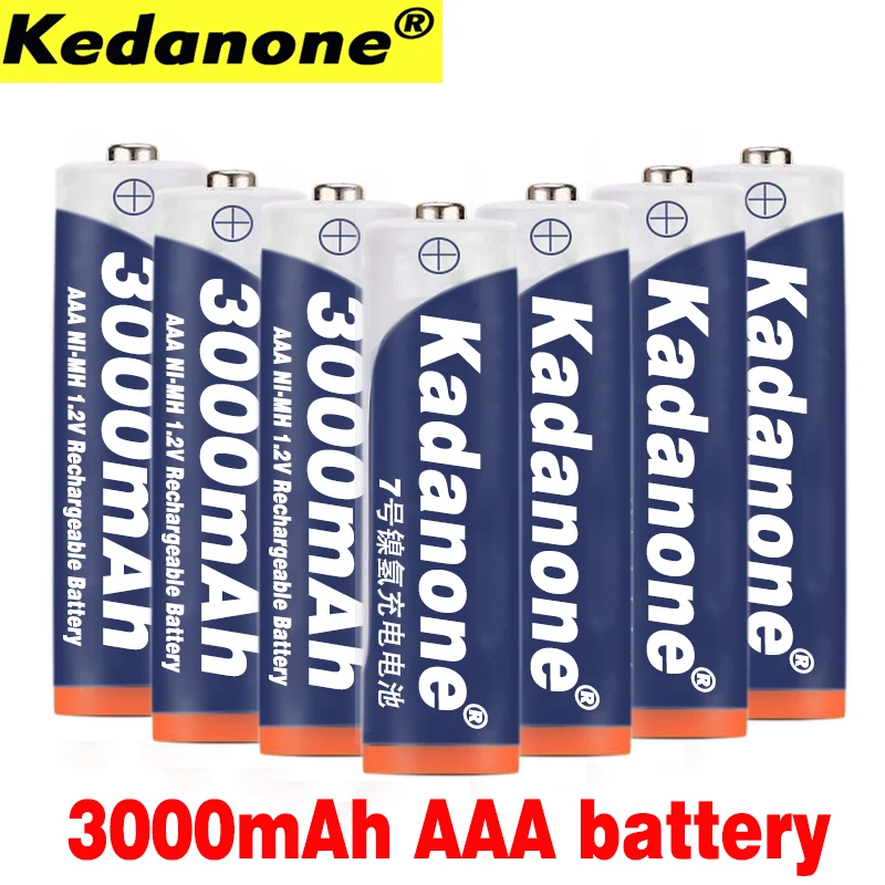 

4-20pcs/lot New Brand AAA Battery 3000mah 1.2v Ni-MH AAA rechargeable battery for Remote Control Toy light Batery free shipping