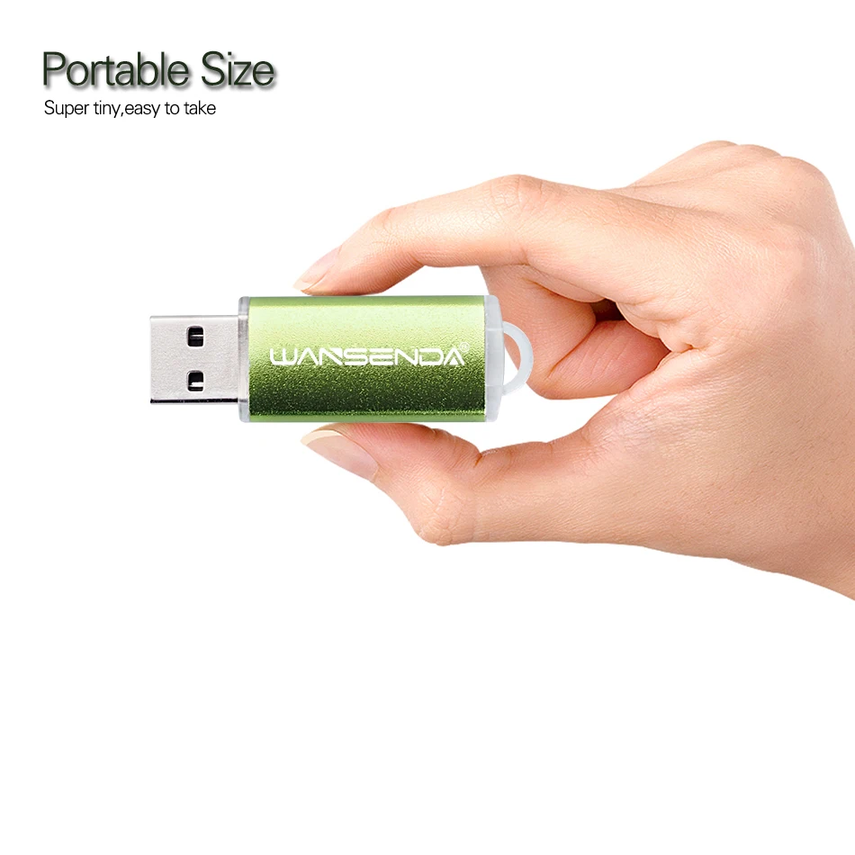 WANSENDA металлический USB флэш накопитель мини 8 ГБ 16 32 64 Гб фактическая емкость