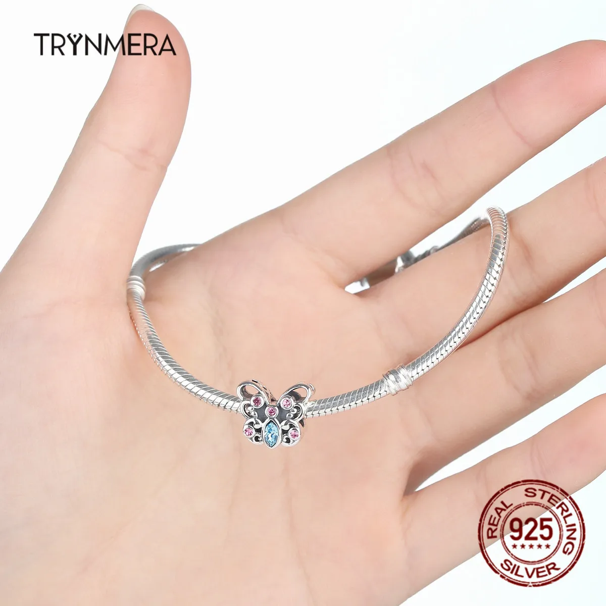Trynmera подвески из стерлингового серебра 925 пробы с бабочками и животными браслеты
