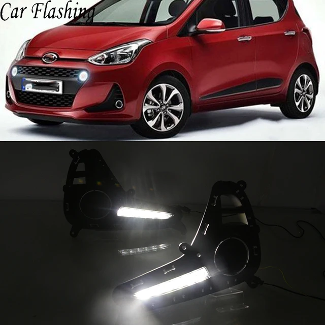 Car Flashing 1Pair DRL Daytime Running Lights drl fog lamp cover