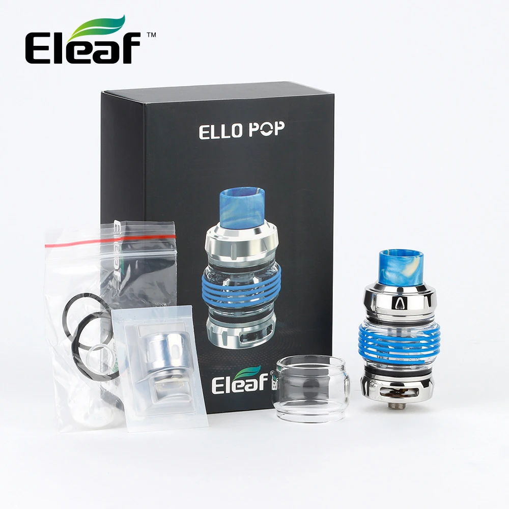 

100% Original Eleaf ELLO POP Tannk 6.5ML Electronic Cigarette Atomizer with HW-N2 HW-M2 Coil fit for istick Mix Box MOD Vape