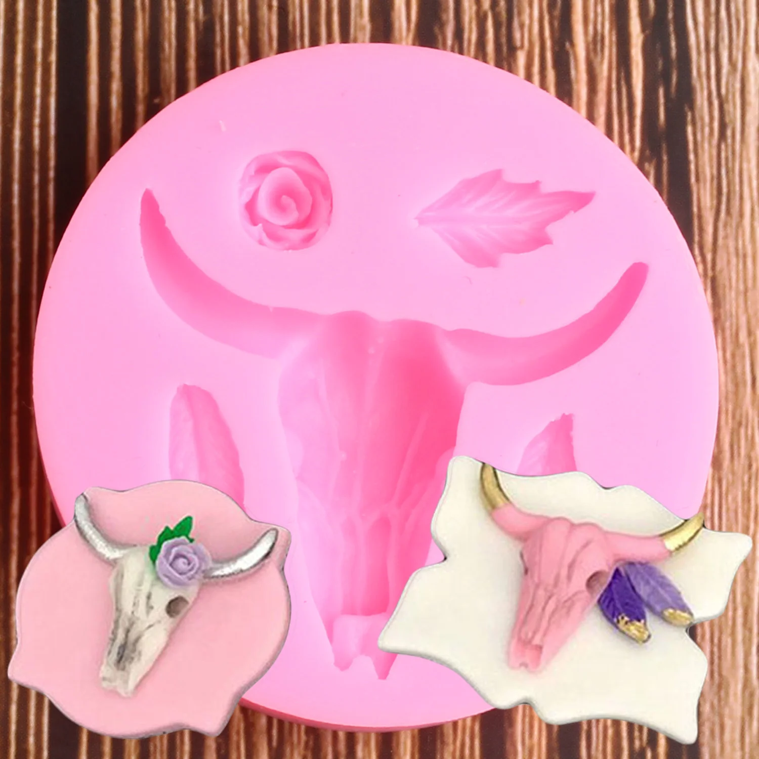 Bull Head Silicone Mold Leaf Rose Flower Fondant Mallen Cupcake Decoreren Gereedschappen Polymeer Klei Mal Chocolade Snoep Gumpaste Tool|Klei Extruders|   - AliExpress