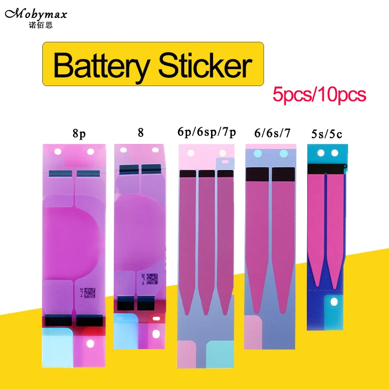 

5PCS&10PCS Battery Sticker For iPhone X XS Max XR 8 8 Plus Adhesive Pull Strip Tab Glue 7 Plus 6 6S Plus 5 5C SE 5S 4 4S to DIY