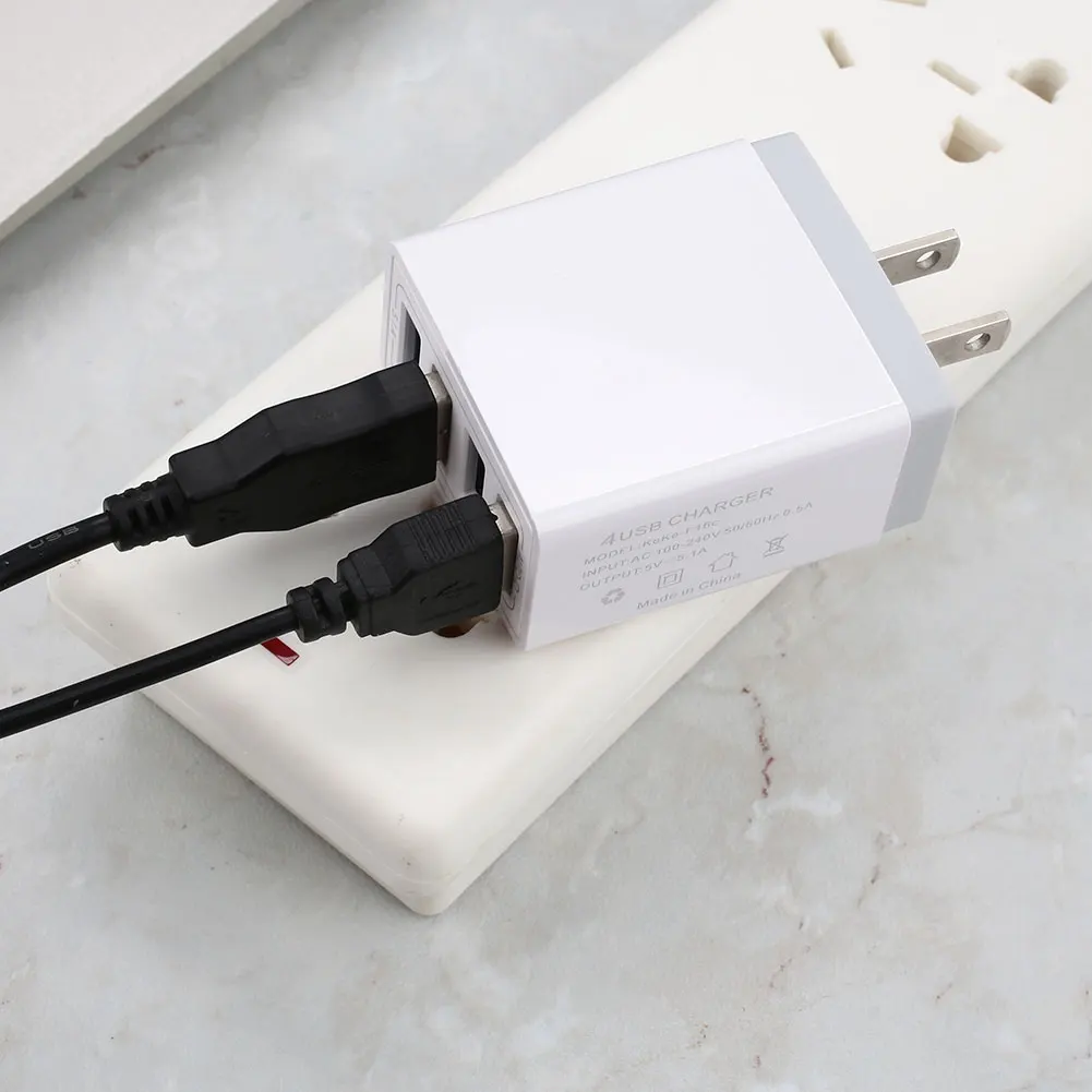Адаптер питания 4 USB защита от перегрузки по току Универсальное зарядное