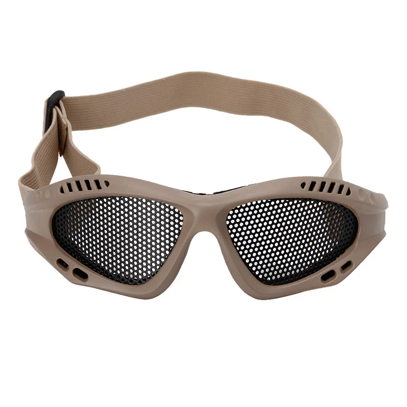 Открытый глаз Защитные удобные страйкбол безопасности тактические очки противотуманные очки с металлической сеткой 3 цвета - Цвет: as the picture