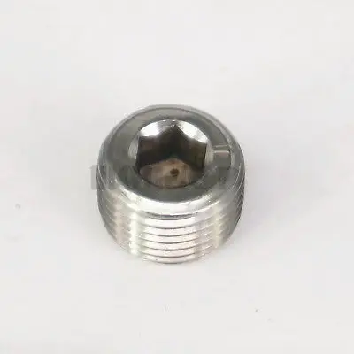 

M18x1.5mm Male SS304 Stainless Steel Countersunk End Plug Internal Hex Head Socket Pipe Fitting