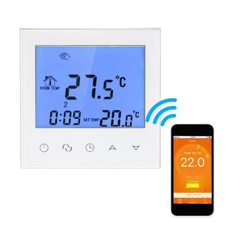 

LCD Touch Screen Smart WiFi Big Digital Temperature Thermostat Touch Screen Warm Floor Heat Controller Thermostat