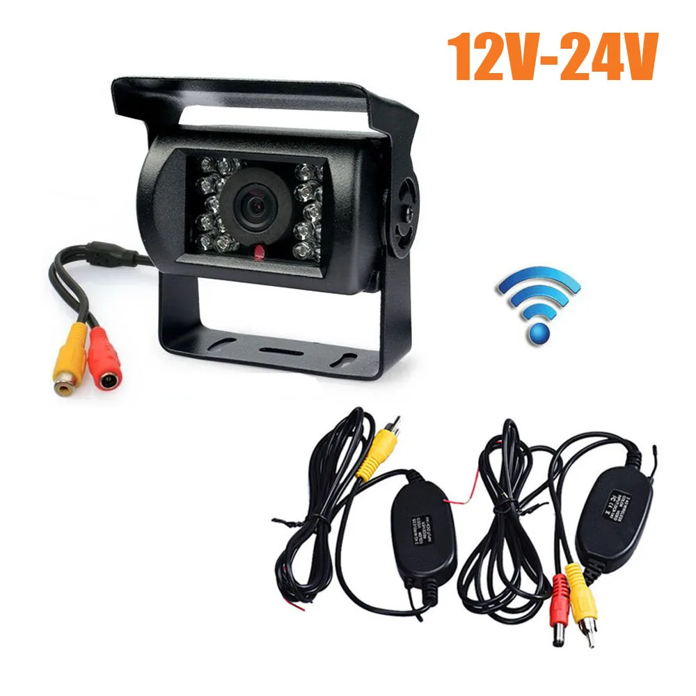 

Wireless 18 LED IR Night Vision Waterproof Car Vehicle Rear View Reversing Backup Parking Camera For Bus Truck Motorhome 12V-24V