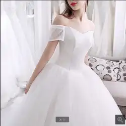 2017 мода бальное платье белого кружева с плеча свадебное платье sexy v декольте паффи принцесса свадебные платья горячая продажа