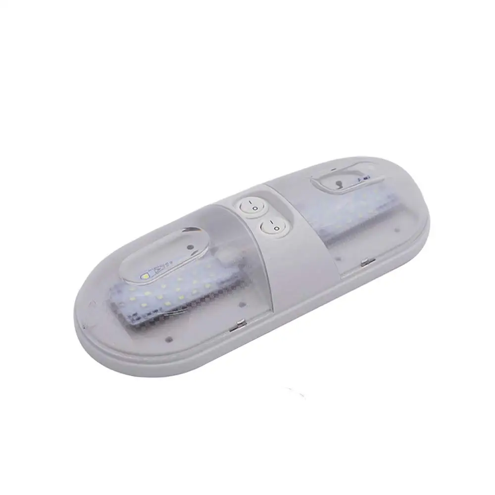 

Fuleem 6.8w 12V Car Ceiling LED Light Trailer RV Camper Car Interior Lights Double Wedge Dome Fixture Lighting White