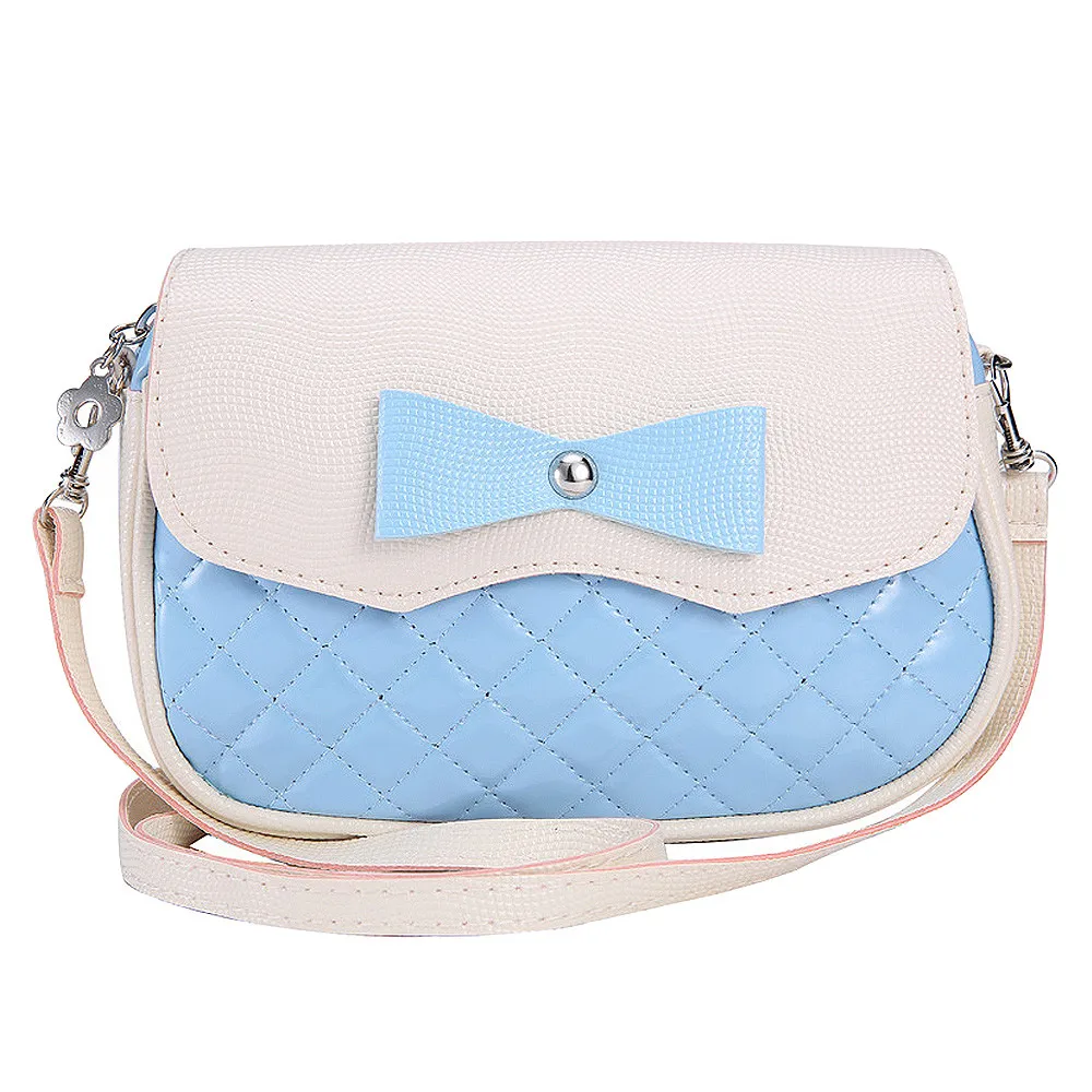 2019 Summer Fashion Women Bag PU Handbags Fashion bow series shoulder bag sky blue / pink Shopping women s messenger bag