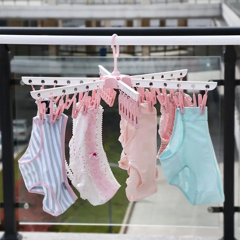 Multipurpose collapsible rotating 36 clips plastic Aluminum alloy