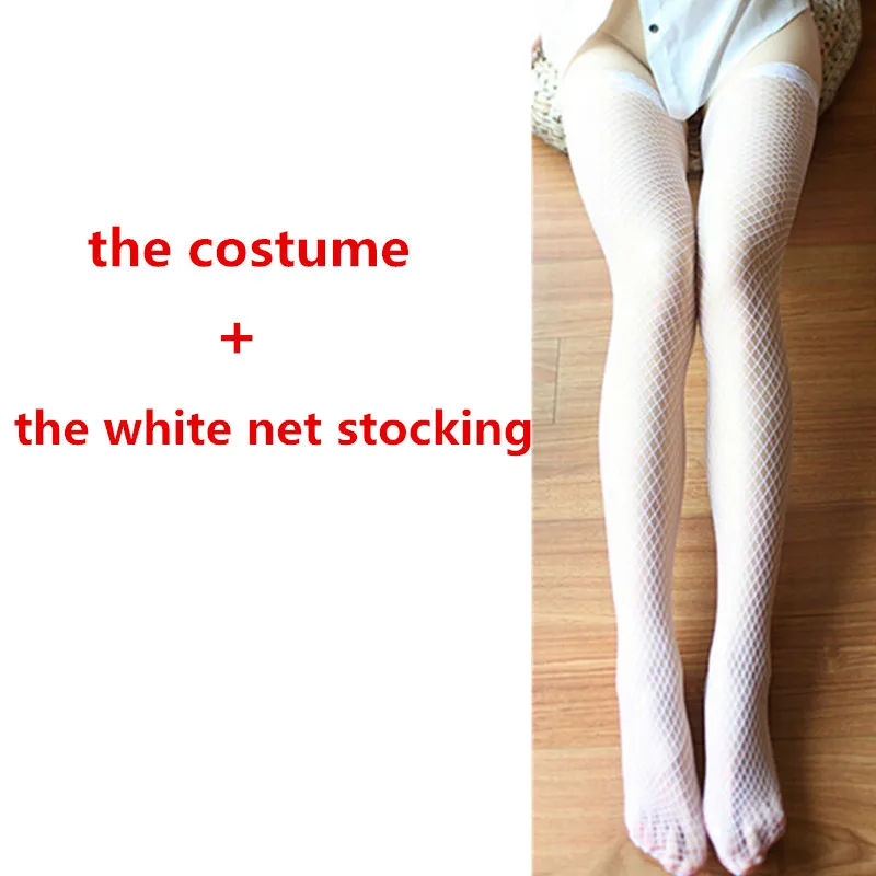 Сексуальное нижнее белье, медсестра, соблазнительная униформа, игровой набор Косплэй ролевая игра озорной медсестра костюм сексуальный наряд для взрослых Косплэй s - Цвет: with net stockings