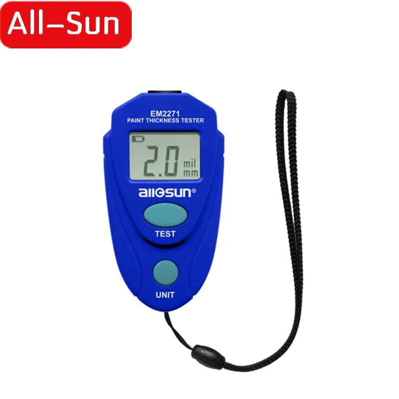 Толщиномер All-Sun EM2271 Цифровой с ЖК-дисплеем измеритель толщины лакокрасочного