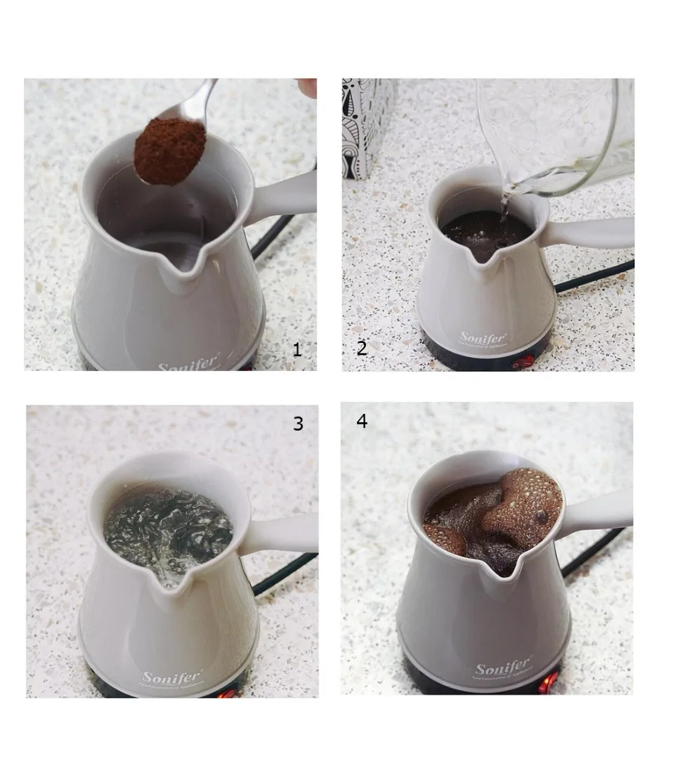 Красочная мини-кофемашина, Турецкая кофеварка, портативный Электрический кофейник, пищевой чайник для кофе в подарок
